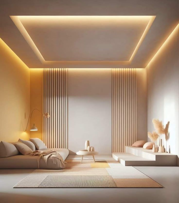 L-shaped false ceiling design for small living room - Karnal